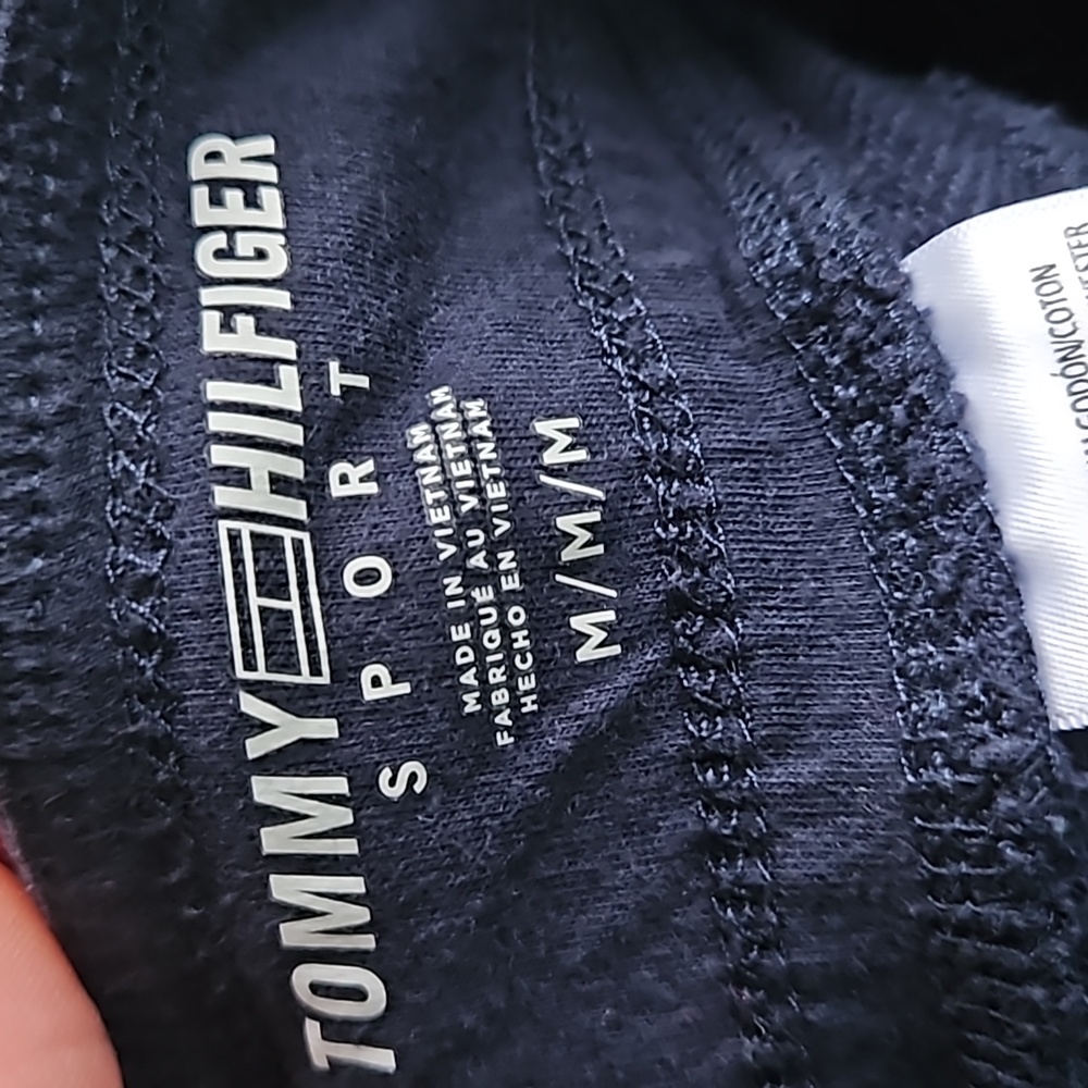 Tommy Hilfiger navy blue joggers sweatpants embroidered "Hilfiger" medium - Picture 7 of 7